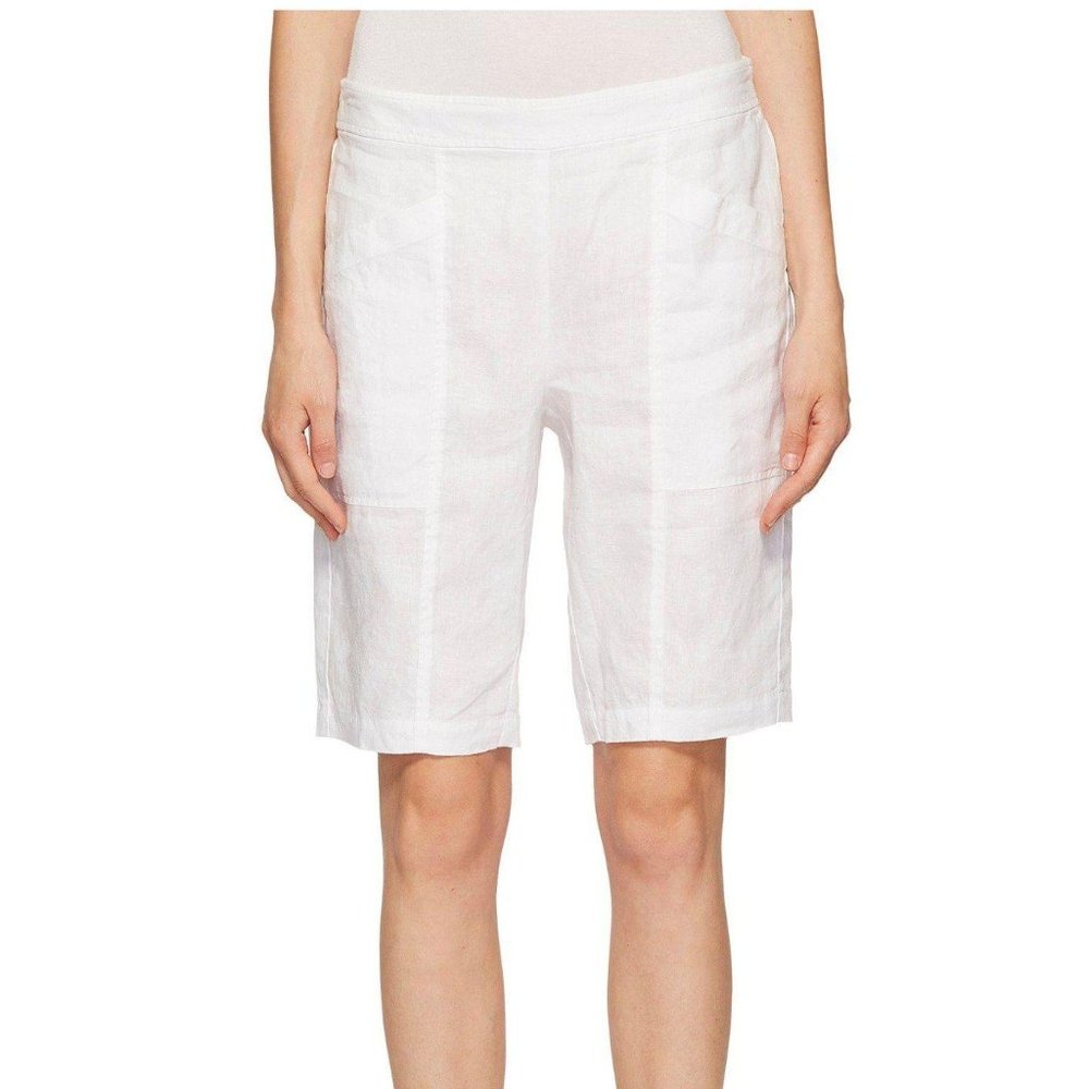 NEW Eileen Fisher XL 100% Organic Linen City Short